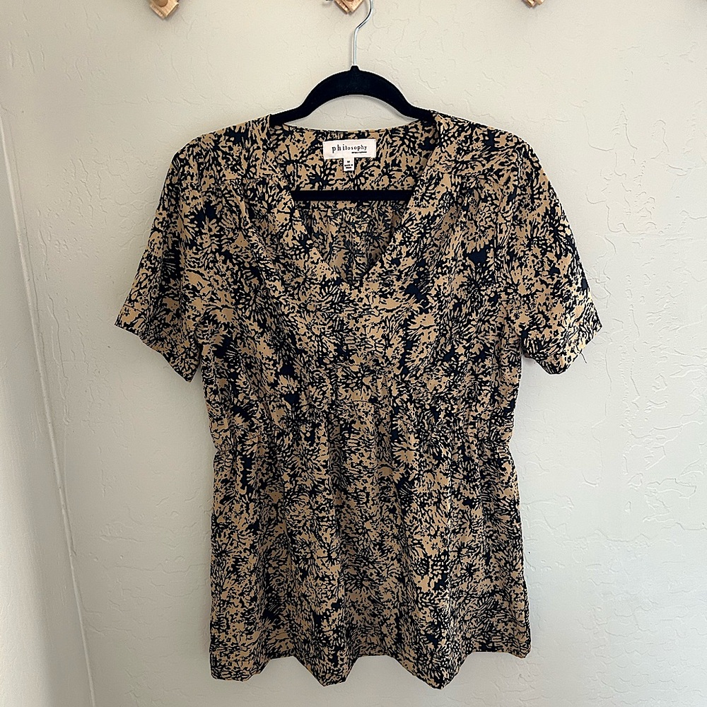 Philosophy Patterned Blouse